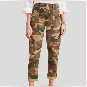 Anthropologie Nieves High Rise Camo Cargo Pant